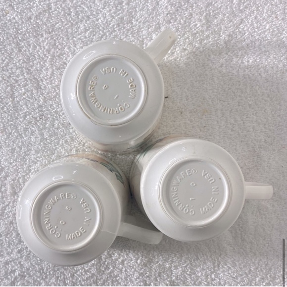 Vintage Corningware Abundance Fruit Pattern Coffee Cups x3 - Picture 7 of 8